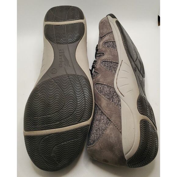 Dansko Holland Suede Leather Low Top Bungee Charcoal Suede Sz 9 Sneaker Shoe - Picture 10 of 11